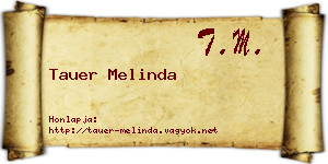 Tauer Melinda névjegykártya